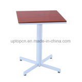 Modern Toughened Glass Top Restaurant Furniture Table with Steel Leg (SP-RT498)