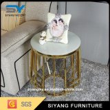 French Design Elegant Side Table with Marble Top