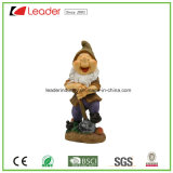 Lovely Garden Gnome Statue with a Shovel for Home and Outdoor Decoration
