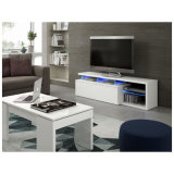 Living Room Furniture DVD Media Blue LED Light TV Stand