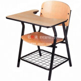 Convenient Design Fabric Writing Table School Student Chair with Writing Table