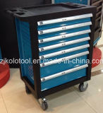 220PCS Steel Roller Cabinet with Tools 7drawer Trolley Blue Type