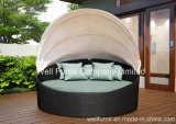 Rattan Outdoor Canopy Daybed / Round Bed/ Outdoor Daydream Bed