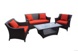 Popular Red Rattan Lounge Set 4PCS
