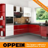 Kenya Modern Red Lacquer Wooden Modular Wholesale Kitchen Cabinets (OP15-L37)