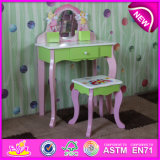 Beautiful Wooden Dressing Table with Cheap Price, Cheap Wooden Girls Dressing Table for Bedroom Furniture W08h024