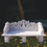 Natural Marble Bench for Garden Decoration T-6042