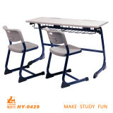 Two-Laywer Blown PP Double Seats School Furniture Set for Sale