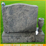Gray Granite Upright Monuments with Vase