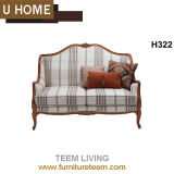 French Modern Living Room Furniture Fabric 2 Seat Love Sofa