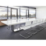 Modern Office Boardroom Table for 12 10 Seats Conference Table with Metal Leg Electric Power Outlet