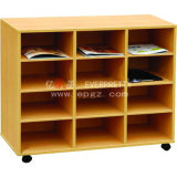 High Quality Daycare Children Furniture, Children Furniture Movable Bookshelf