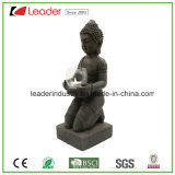 Polyesin Buddha Statue Figurine with Candle Holder for Home and Garden Decoration