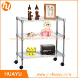 Three Tier Movable Rack Trolley Cart