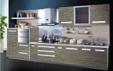 Wooden Colour High Glossy UV Kitchen Cabinet (FY8721)
