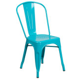 Trattoria Dining Chair, Metal, Stackable, Blue