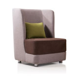 High Back Coffee Chair with Fabric Armchair Design for Cafe Shop