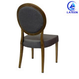 Wholesale Metal Dining Furniture Wood Like Square Backrest Chair