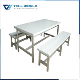 Solid Surface Rectangle Furniture Long Starbucks Canteen Restaurant Dining Table