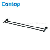 Round Design Solid Brass Electronic Black Color Towel Rail