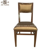 Wood Finish Metal Cafe Canteen Furniture Dining Chair