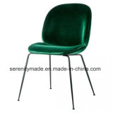 Comfortable Fabric Upholstery Amerald Green Sofa Chairs with Stainless Legs