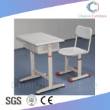 White Adjustable Student Table Chair School Furniture (CAS-SD1821)