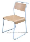 Restaurant Classic Coffee Leisure Stackable Metal Wooden Side Dining Chair