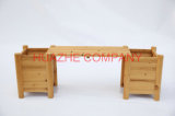 Home Wood Metal Table and Chair Set for Wood Furniture (Hz-MZ067)