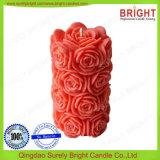 Rose Flower Craft Mold Made Pillar Candles for Home Decoration