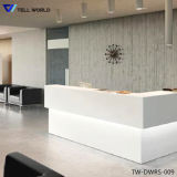 White Counter Top Straight Shape Reception Table