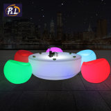 Waterproof Garden LED Lighted Plastic Round Table LED Coffee Table