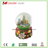Polyresin Gift Customized Snow Globe with Flowers& Building for Souvenir Gift and Home Decoration