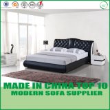 Leisure Genuine Leather Double Bed for Bedroom Furniture