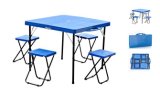 Plastic Folding Picnic Table with 4chairs (MW12002)
