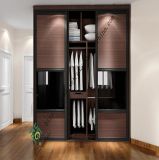 China Manufacture Solid Wood Wardrobe with Sliding Door