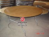 Wooden Folding Coffee Table with Plywood Top Metal Leg