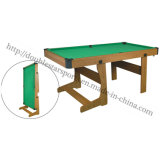 Foldable Billiard Pool Table with L Shape Leg