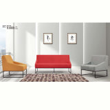 Colored Salon Furniture Fabric Stainless Steel Sofa