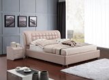 Storage Bed Modern Style Half Italian Leather Soft Bed (SBT-16)