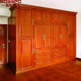 Hand Carved Furniture Clothes Closet Bedroom Wood Wardrobe (GSP17-015)