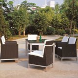Outdoor Rattan Dining Set Patio Chair Garden Table Garden Furniture (TG-JW76)