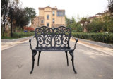 Black Bronze Decorative Outdoor Aluminum Metal Garden Chair Bench