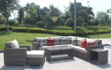 Luxury Round Wicker Sofa with Storage Coffee Table Set 0158 5mm Round Rattan