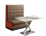 Solid Wood Leather Sofa for Bars, coffee Shop, Restaurant