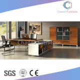 Luxury Boss Table L Shape Office Desk with Metal Frame (CAS-ED31436)