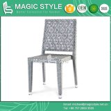 Stackable Chair Dining Chair Outdoor Furniture Patio Chair Rattan Chair Wicker Armless Chair Hotel Project Coffee Chair (MAGIC STYLE)