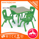 4 Seats Green Potter Table Plastic Learning Table for Creche