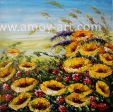 Heavy Oil Flower Oil Paintings Palette Knife Painting with Nice Texture for Home Decoration