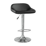 Black Faux Leather Adjustable Lift Bar Stool with Pedal (FS-B454)